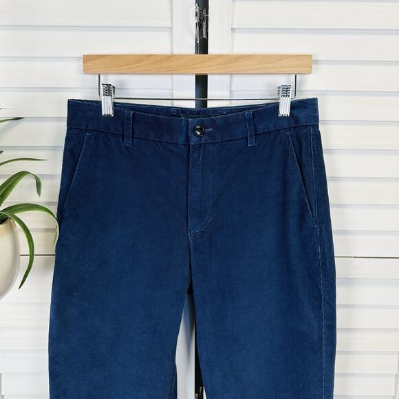 Everlane Blue Uniform Straight Fit Corduroy Pants Organic Cotton Size 30x30 - Picture 3 of 9
